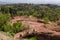 Aerial view of Bet Giyorgis (Saint George church) in Lalibela, Ethiop