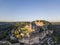 Aerial view of Beynac castle