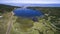 Aerial view of Bezbog lake in Pirin Mountain, Bulgaria