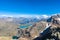 Aerial view of Bianco lake from Diavolezza