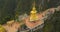 Aerial View of Big Buddha Golden Statue and Tiger Cave Temple, Krabi, Thailand