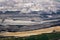 Aerial view of a big coal mine