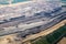 Aerial view of a big coal mine