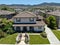 Aerial view of big villa in suburban neighborhood in San Diego
