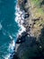 Aerial view of Bitoujiao, a famous scenery of Taiwan northeast corner. Birds eye view in Bitoujiao cape, Ruifang