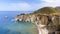 Aerial view of Bixby Bridge in Big Sur, California