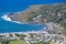 Aerial view black beaches of Vulcano, Aeolian Islands near Sicil