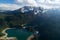 Aerial view of Black Lake near Durmitor mountain