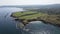 Aerial view of Black Sea coastline near village of Varvara, Bulgaria