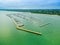 Aerial view of Blairgowrie Marina, Melbourne Australia. Toned image.