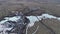 Aerial view of the blue lagoon and surroundings