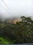 Aerial view of Blue Mountains rainforest during gondola or cable car ride at Sydney, Australia