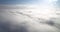 Aerial view - blue sky above the clouds