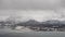 Aerial view of Bodo, Norway in the cloudy morning