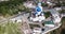 Aerial view of Bogolyubsky monastery at city vladimir. Russia