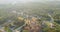 Aerial view Boiling Springs town urban landscape of a small sleeping area roofs of the houses in countryside in South