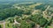 Aerial view Boiling Springs town urban landscape of a small sleeping area roofs of the houses in countryside in South