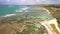 Aerial view of Bois Jolan Beach, Lagoon, Grande-Terre, Guadeloupe, Caribbean