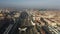 Aerial view of Bologna Centrale railroad station within cityscape, Italy