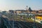 aerial view of bologna centrale train station in italy....IMAGE