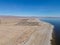 Aerial view of Bombay Beach and the Southern California Salton Sea Landscape in California