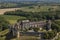 Aerial view Bordeaux Vineyard at sunrise, Entre deux mers