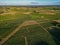 Aerial view Bordeaux Vineyard at sunrise, Entre deux mers, Gironde