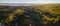 Aerial view Bordeaux Vineyard at sunrise, Entre deux mers, Langoiran, Gironde