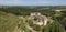 Aerial view Bordeaux Vineyard at sunrise, Entre deux mers, Rions