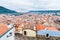 Aerial view Bosa in Sardinia