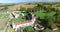 Aerial view of Bourbet Castle, France