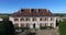 Aerial view of Bourbet Castle, France