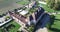 Aerial view of Bourbet Castle, France