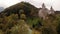 Aerial view of Bran castle in Romania