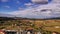 Aerial view of Bran town near the Bran castle