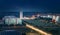 Aerial view of Brasilia at night - Brasilia, Distrito Federal, Brazil