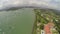 Aerial view of Bridge of the Americas across The Panama Canal