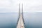 Aerial view of the bridge between Denmark and Sweden