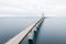 Aerial view of the bridge between Denmark and Sweden