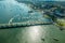 Aerial view of Bridge of Lions in Saint Augustine, Florida.