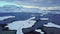 Aerial view of bridges in Lofoten Islands, Norway