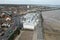 aerial view of bridlington Spa and seafront in the seaside town of Bridlington