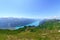 Aerial view of the Brienz lake, Switzerland.