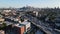 Aerial view of Brooklyn, New York City on a summer morning