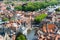 Aerial view of Bruges (Brugge) from Belfry