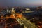 Aerial view at Bucharest - by night