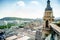 Aerial view of Budapest from St. Stephen`s basilica