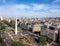 Aerial view of Buenos Aires city with Obelisk and 9 de julio avenue - Buenos Aires, Argentina