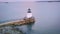 Aerial view of Bug Light, Portland, Maine.