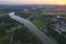 Aerial view of Bug river